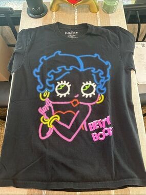 Betty Boop Neon Graphic Tee - Black